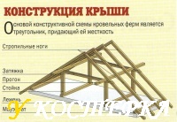 Конструкции применяемые в скатных крышах