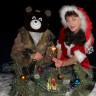 Снегурочка и Олимпийский мишка